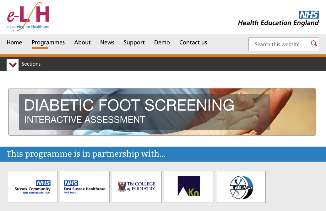 New interactive foot screening assessment now live